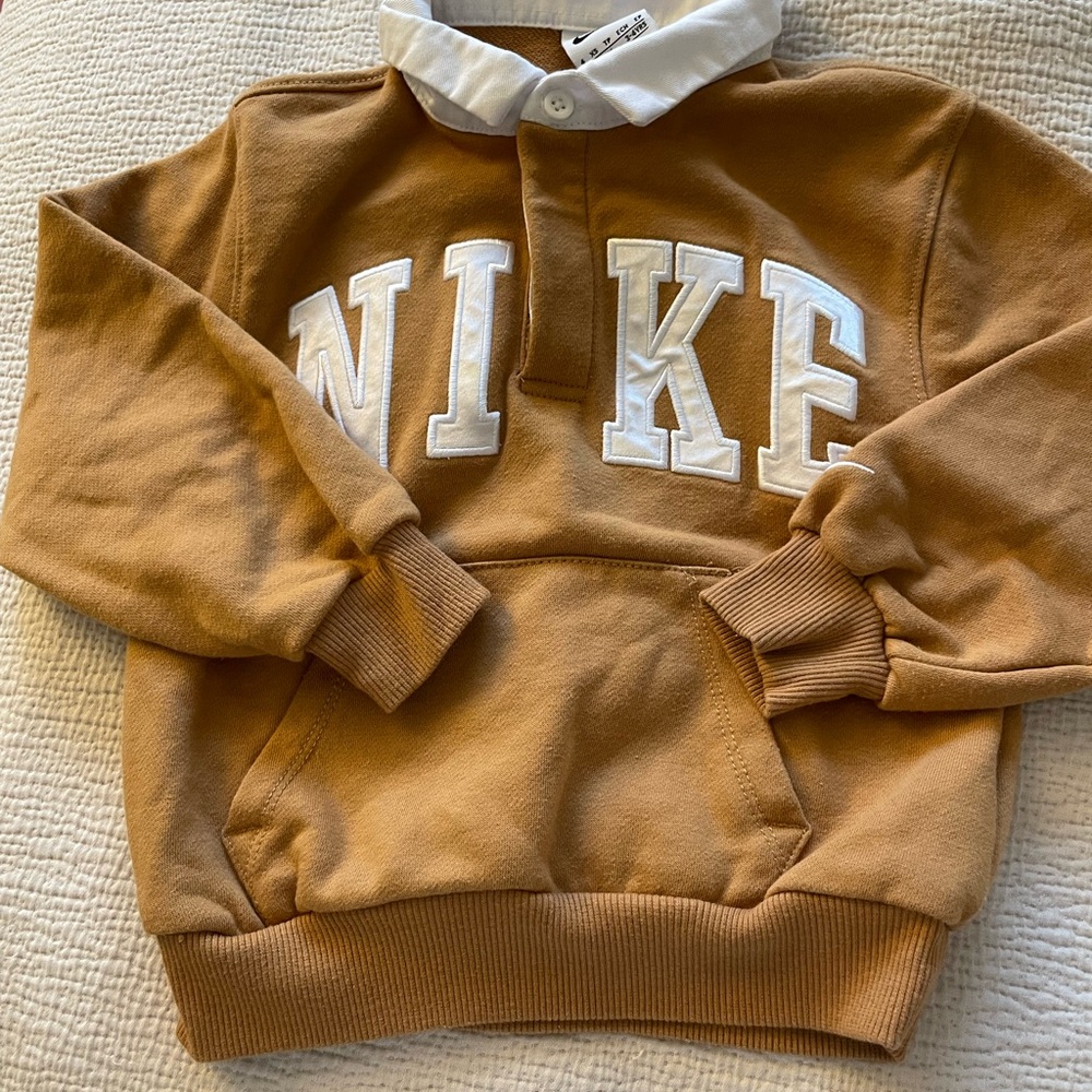 Nike Kids Sweatshirt - White and Tan